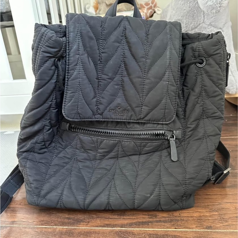 Kate Spade Quilted Black Backpack